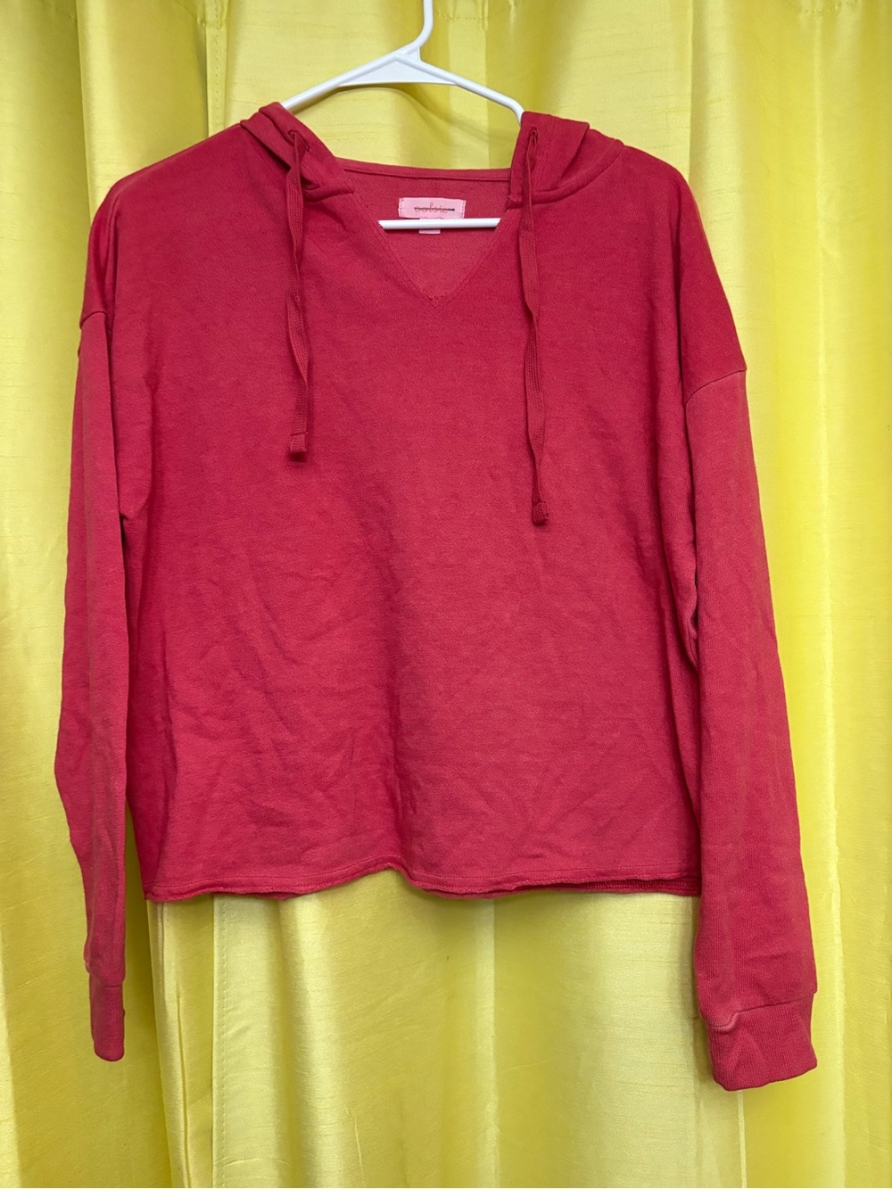 Colsie Women's Red Hooded Pullover Sweatshirt